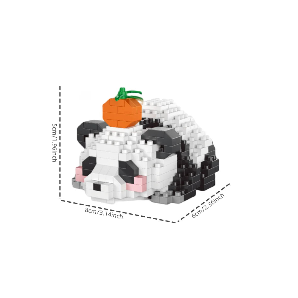 Knew Built Adorable Panda Micro Mini Building Blocks: Five Lovable Shapes, with Charming Apple and Bamboo Perfect Playmate Toys